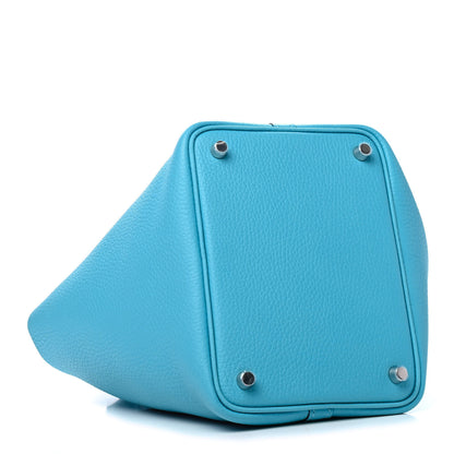 Hermes Taurillon Clemence Picotin Lock 18 PM Bleu Frida 3 of 6