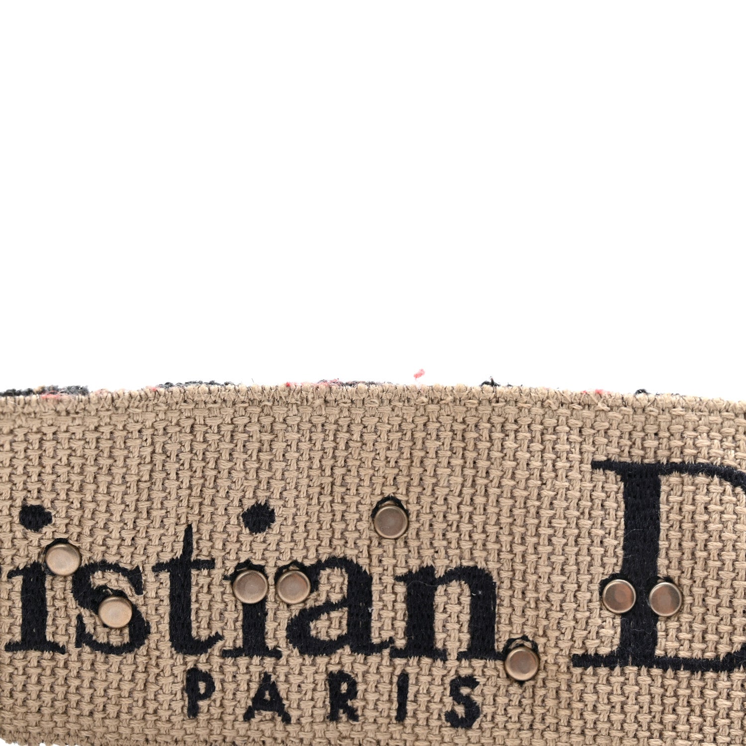 Christian Dior Oblique Studded Shoulder Strap Blue 5 of 6