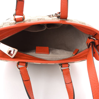 Gucci Monogram Dollar Calfskin Small Bree Tote Beige Ebony Sun Orange 5 of 10