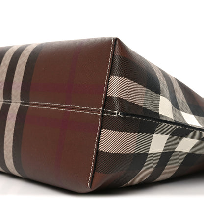 Burberry E-Canvas Check Medium Soft TB Tote Dark Birch Brown 9 of 9