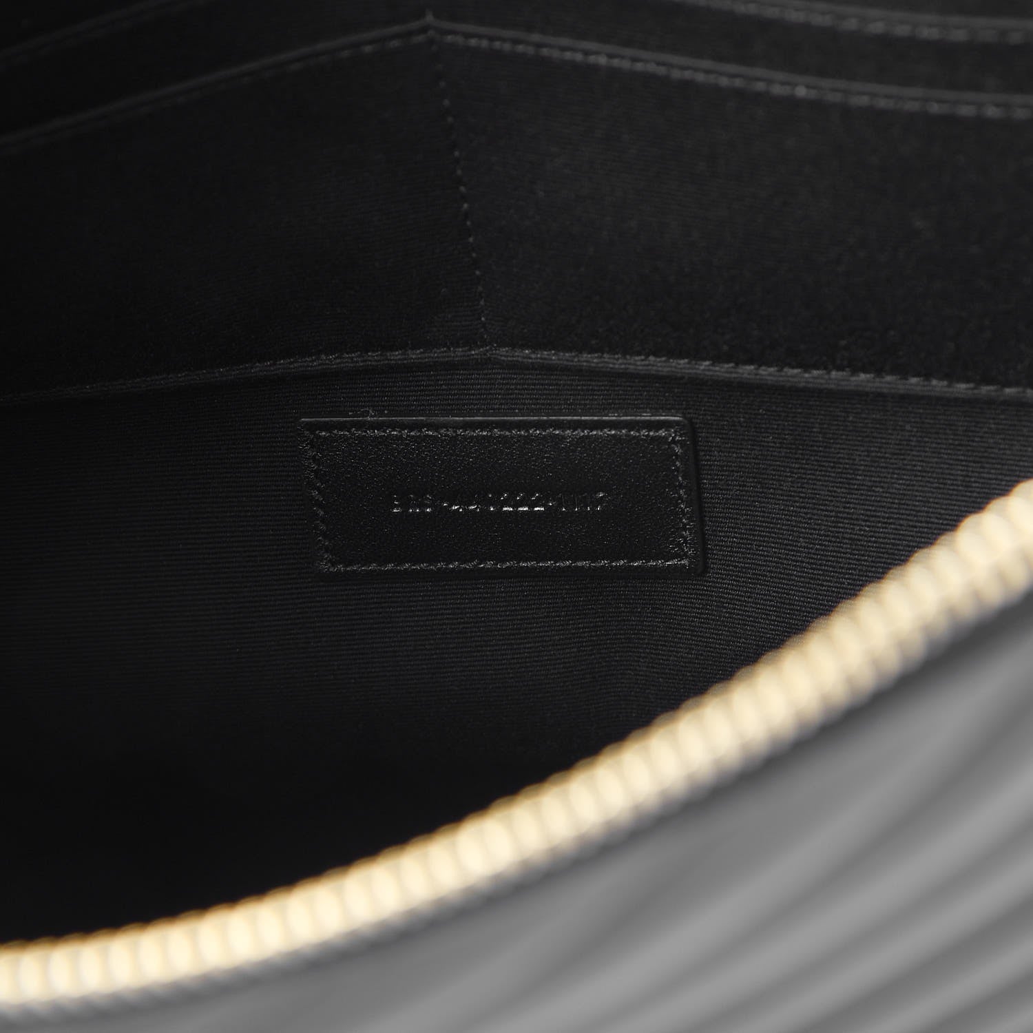 Saint Laurent Calfskin Matelasse Chevron Monogram Document Holder Black 7 of 8