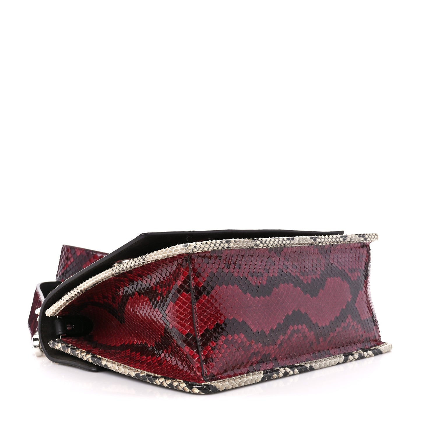 Snakeskin F is Fendi Kan I Shoulder Bag Roccia Red