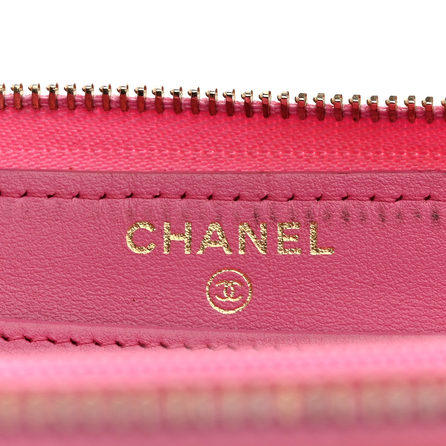 Caviar Quilted Large Gusset Zip Around Wallet Pink