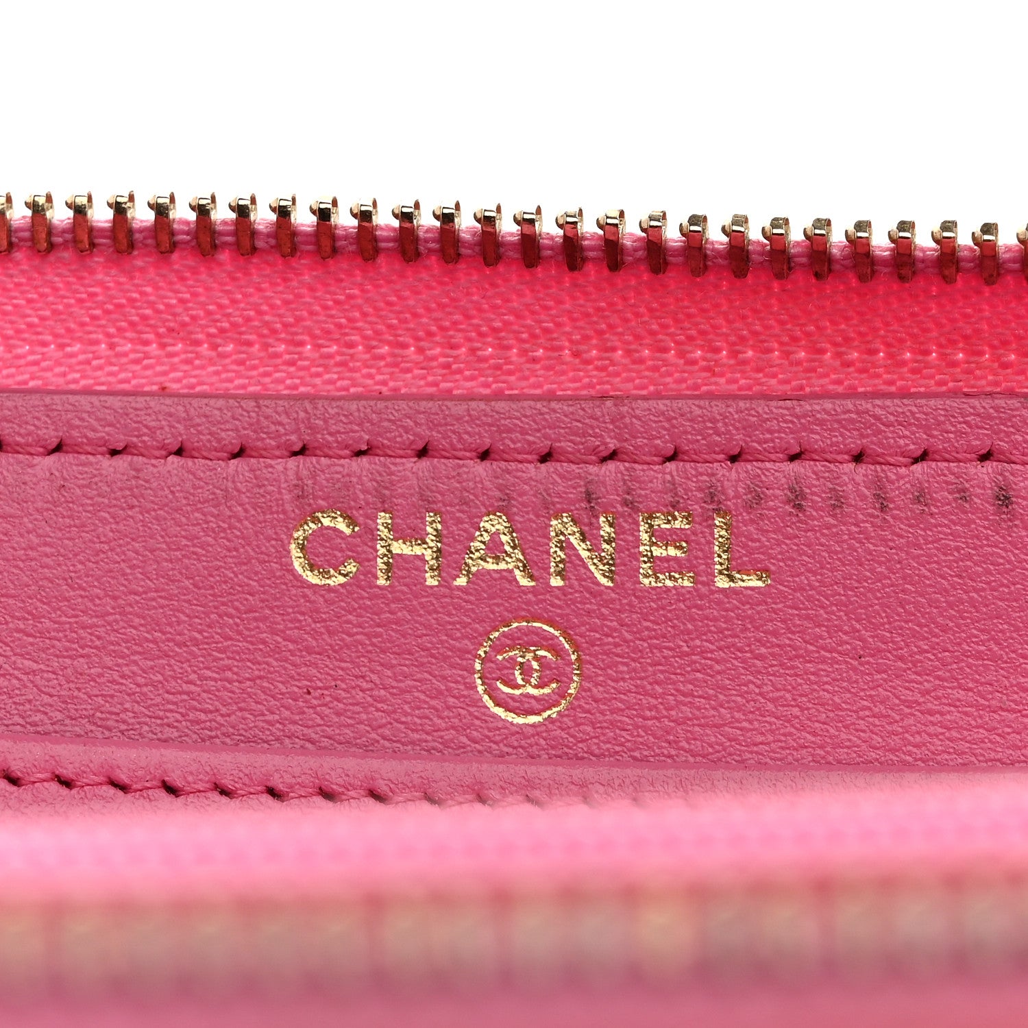 Chanel Caviar Quilted Large Gusset Zip Around Wallet Pink 5 of 9