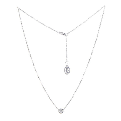 Cartier 18K White Gold Diamond LM D'Amour Pendant Necklace 2 of 10