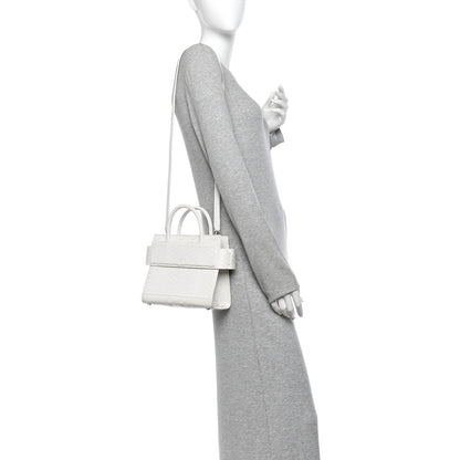 Givenchy Snakeskin Mini Horizon Satchel White 2 of 10