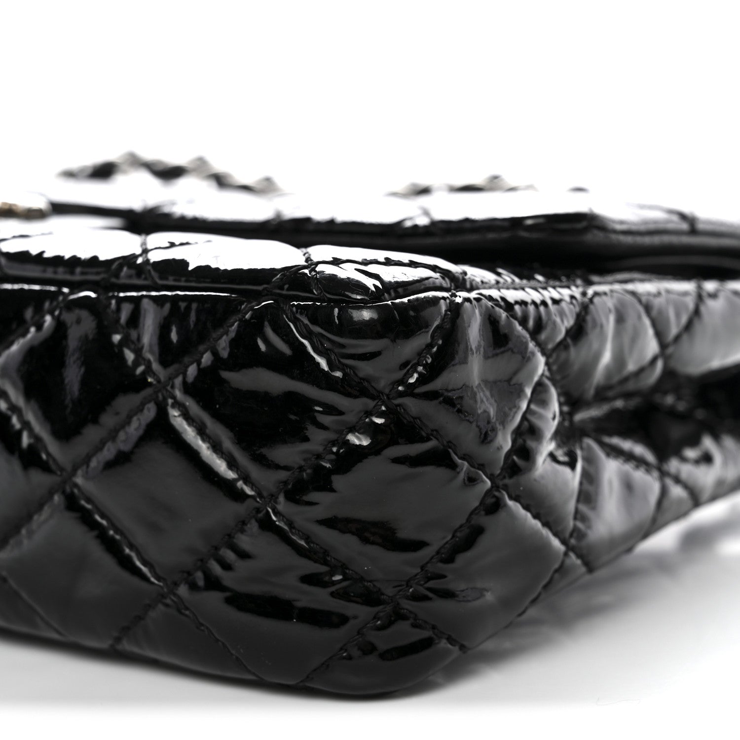 Chanel Patent Quilted Medium Double Flap Black 10 of 13