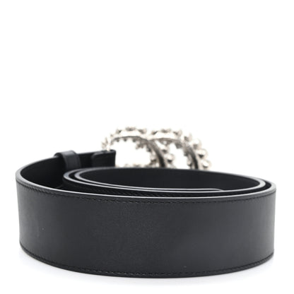 Gucci Calfskin Crystal Double G 40mm Belt 90 36 Black 2 of 5
