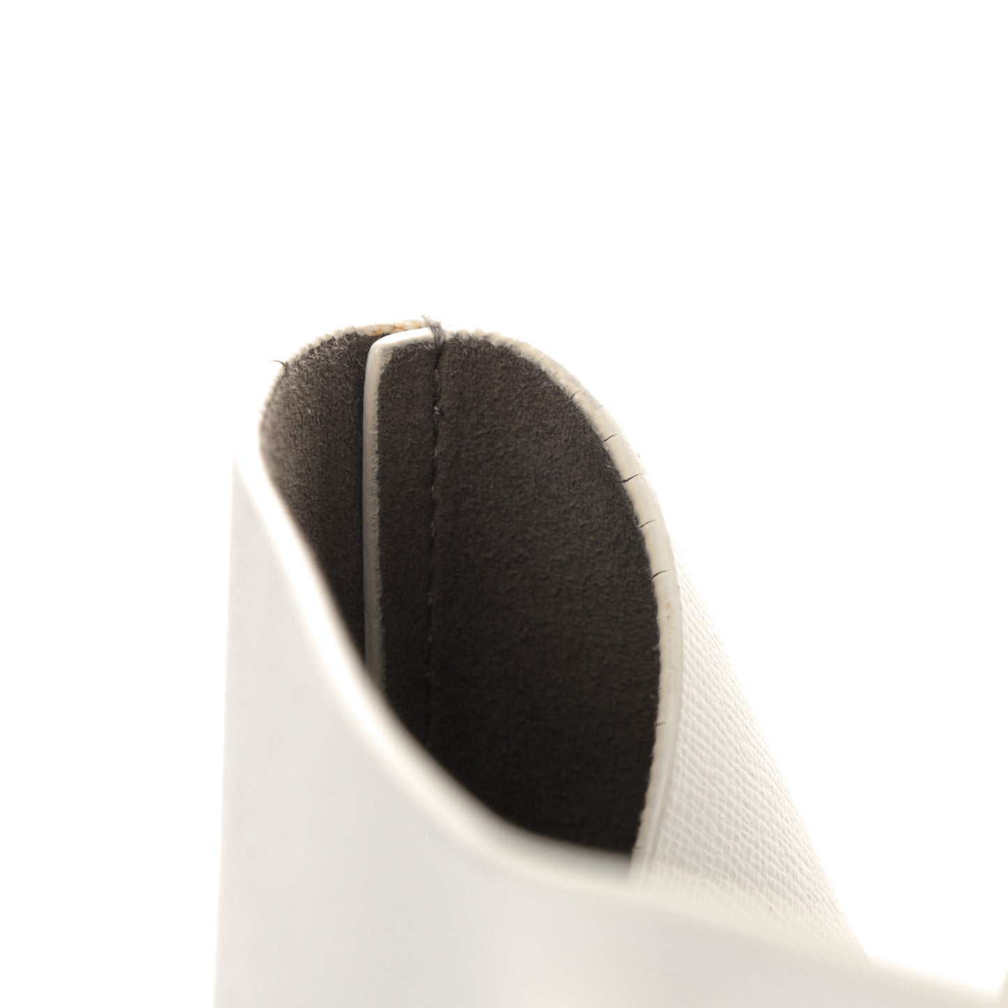 Grained Calfskin Small T Tote White