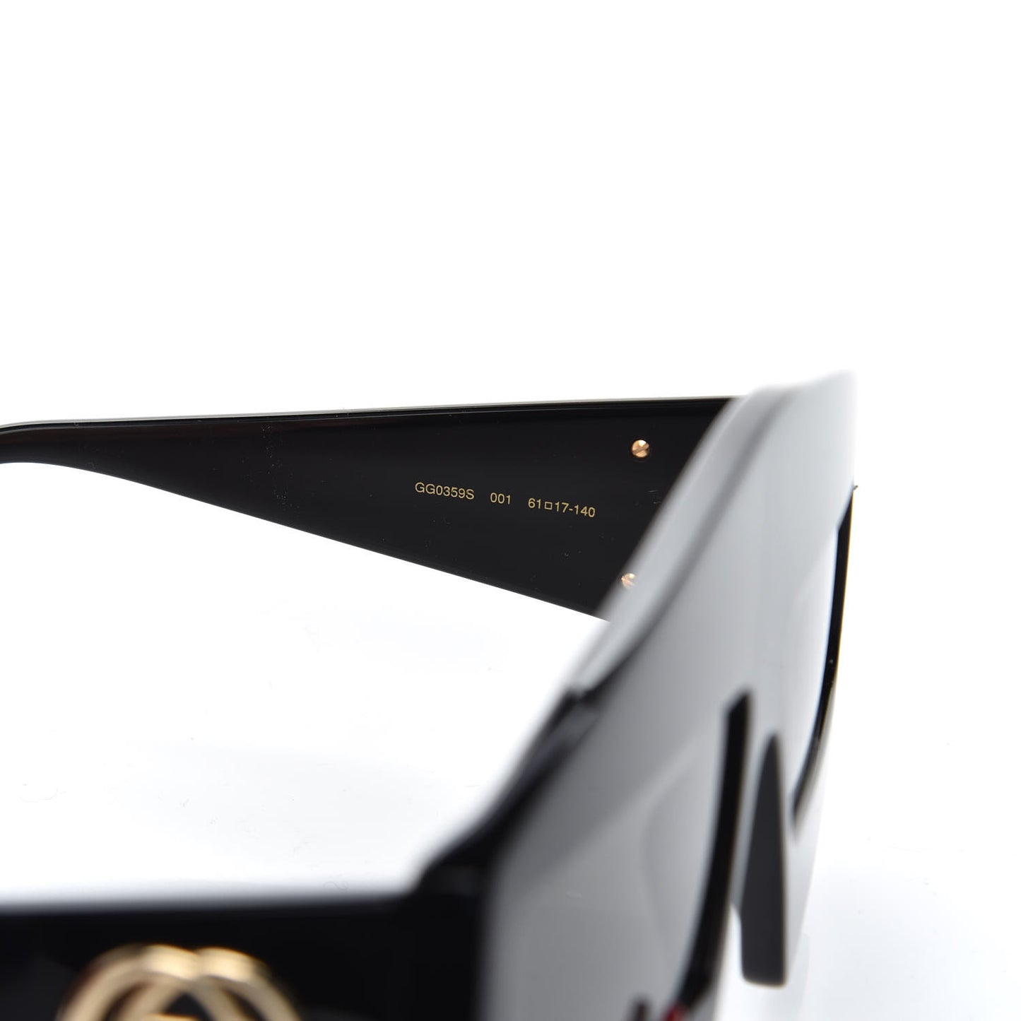 Acetate Crystal Hollywood Forever Tear Drop Sunglasses GG0359S Black