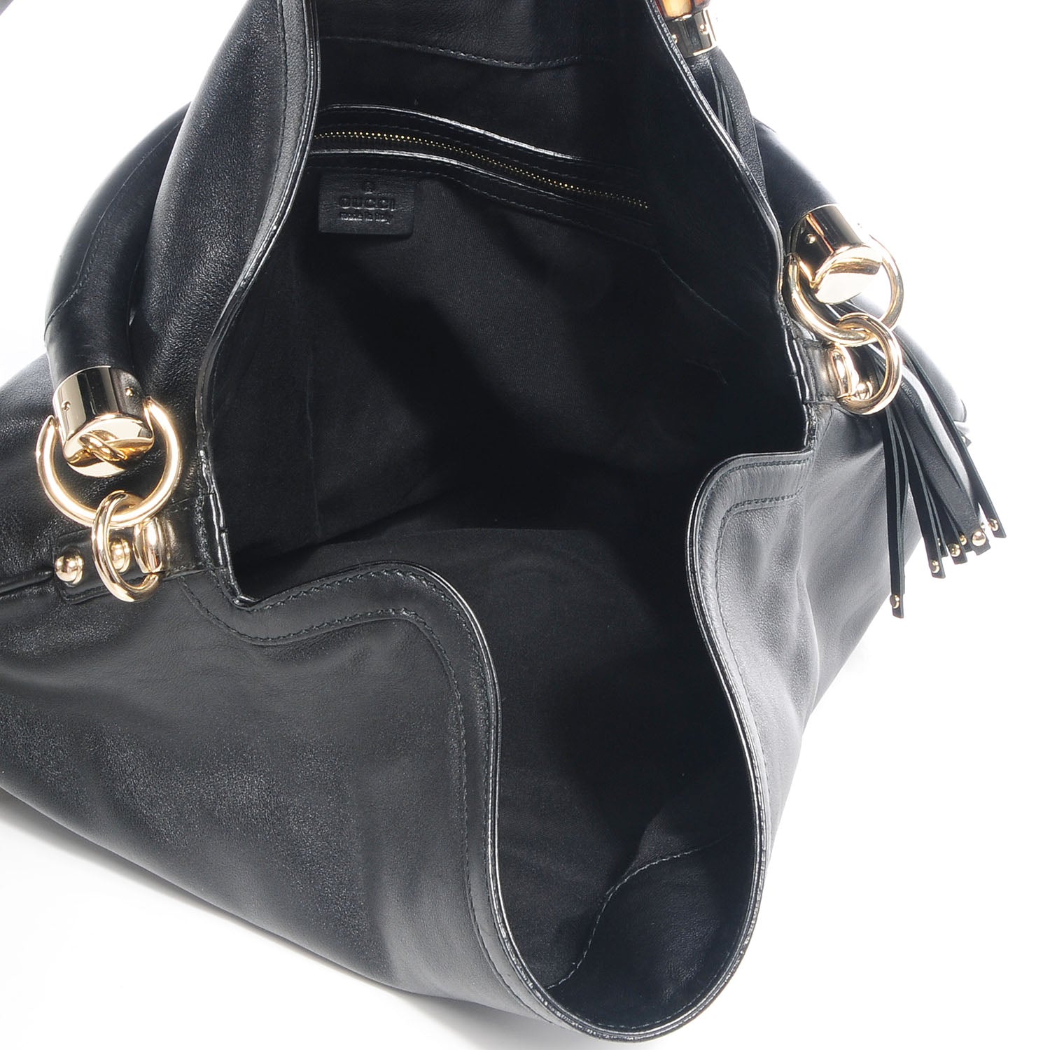 Gucci Leather Large Indy Top Handle Hobo Black 5 of 7