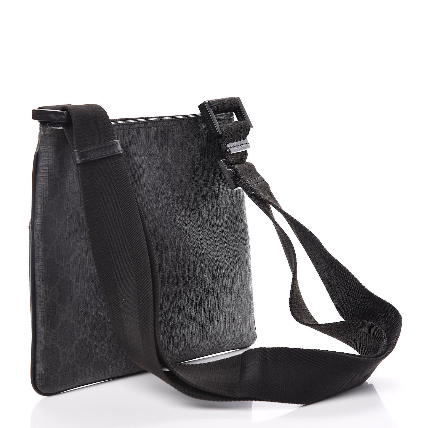 GG Plus Flat Messenger Bag Black Grey