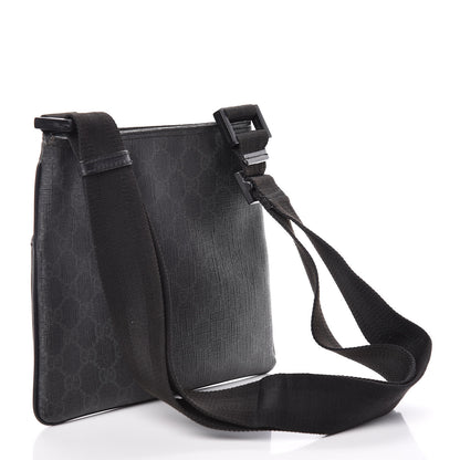 Gucci GG Plus Flat Messenger Bag Black Grey 3 of 9