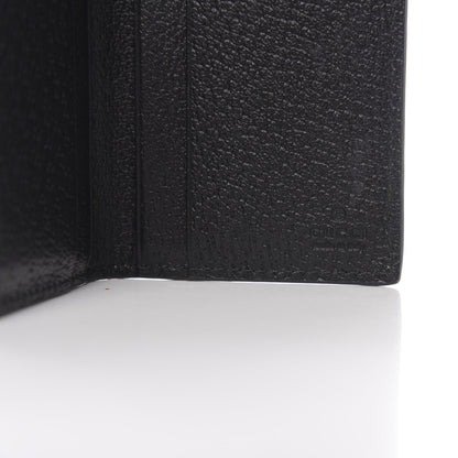 Gucci Calfskin Boar Effect GG Marmont Card Case Black 5 of 7