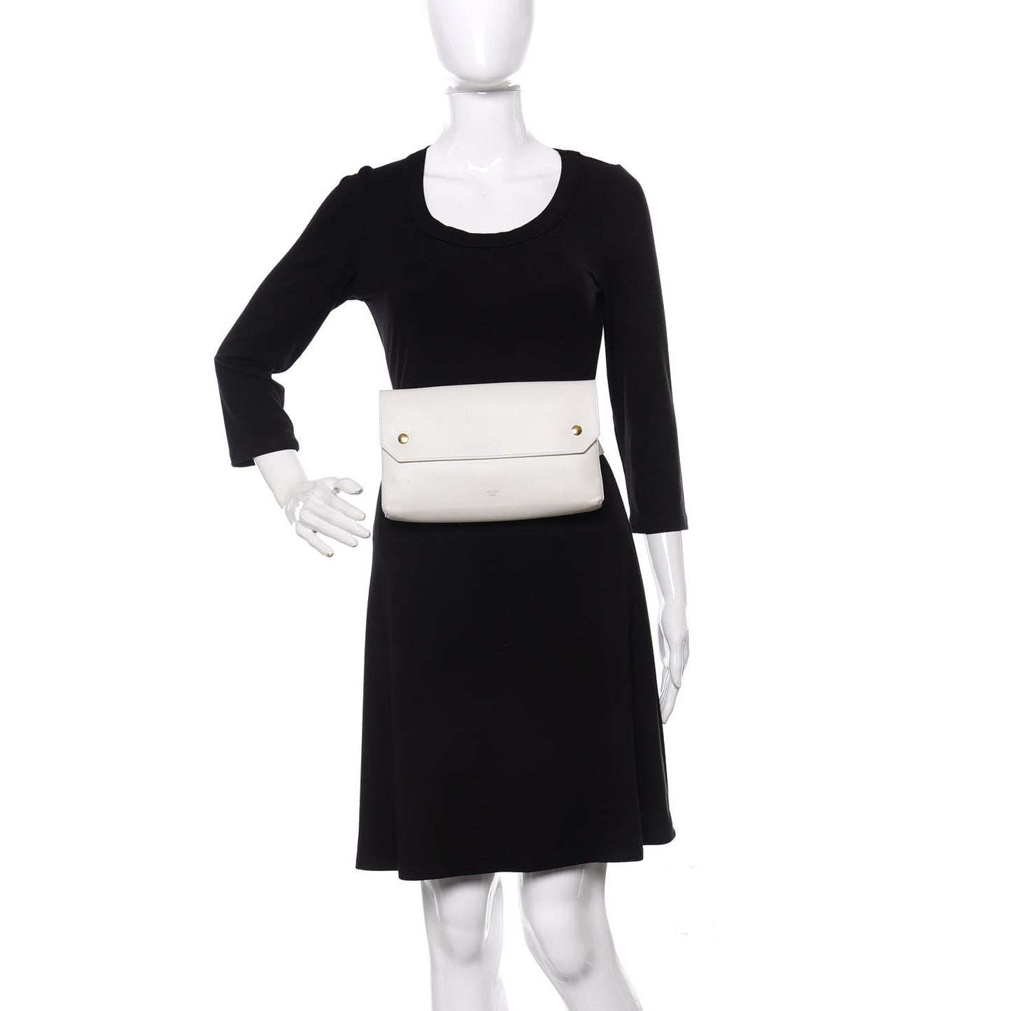 Natural Calfskin Bum Bag White
