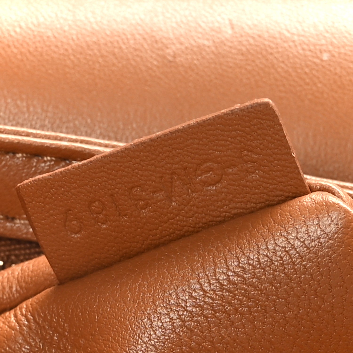 Celine Textile Natural Calfskin Teen Triomphe White Tan 6 of 11