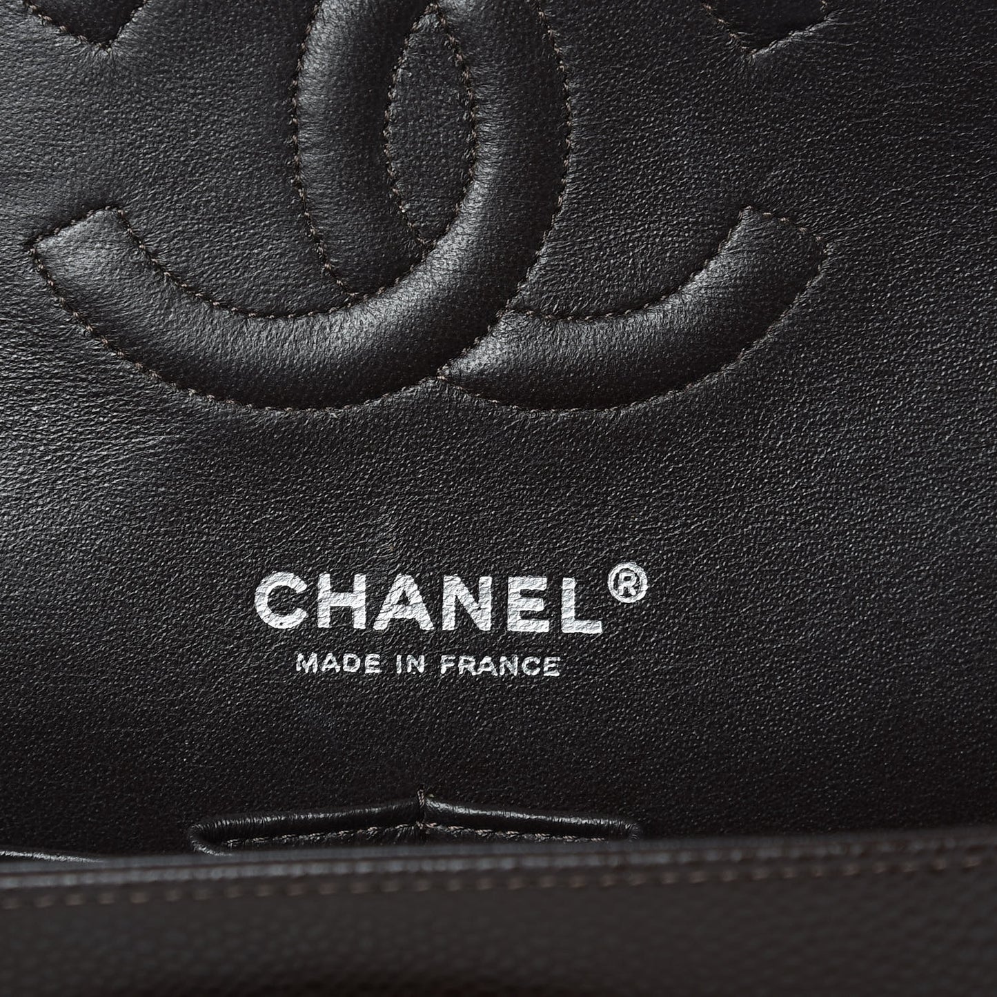 Caviar Quilted Medium Double Flap Brown