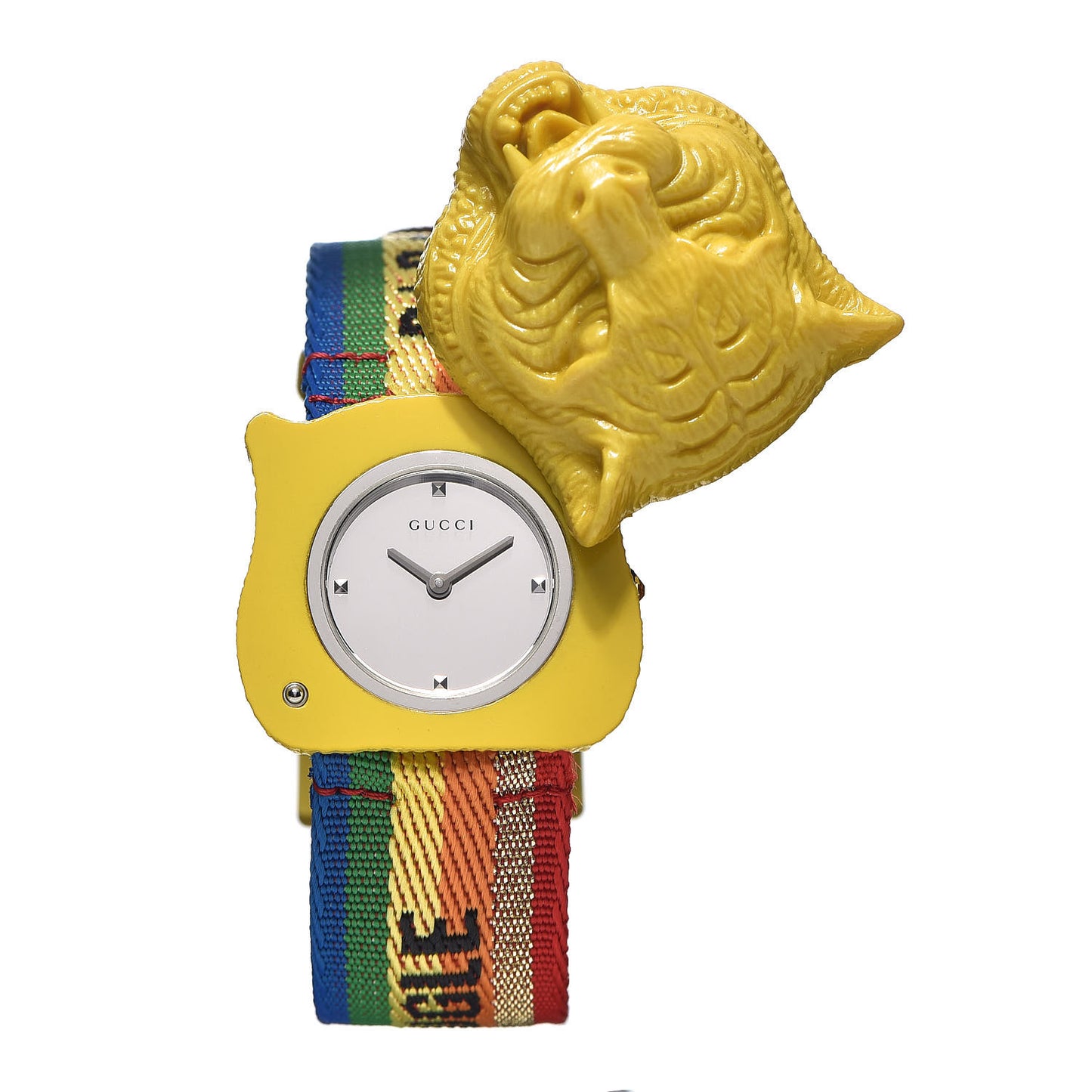 Stainless Steel Nylon 32mm Le Marche Des Merveilles Tiger Quartz Watch Yellow