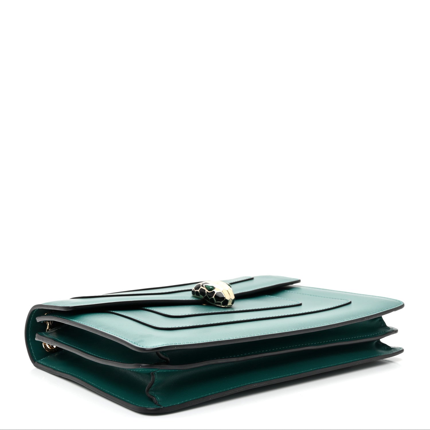 Bulgari Calfskin Serpenti Forever Shoulder Bag Emerald Green 5 of 11