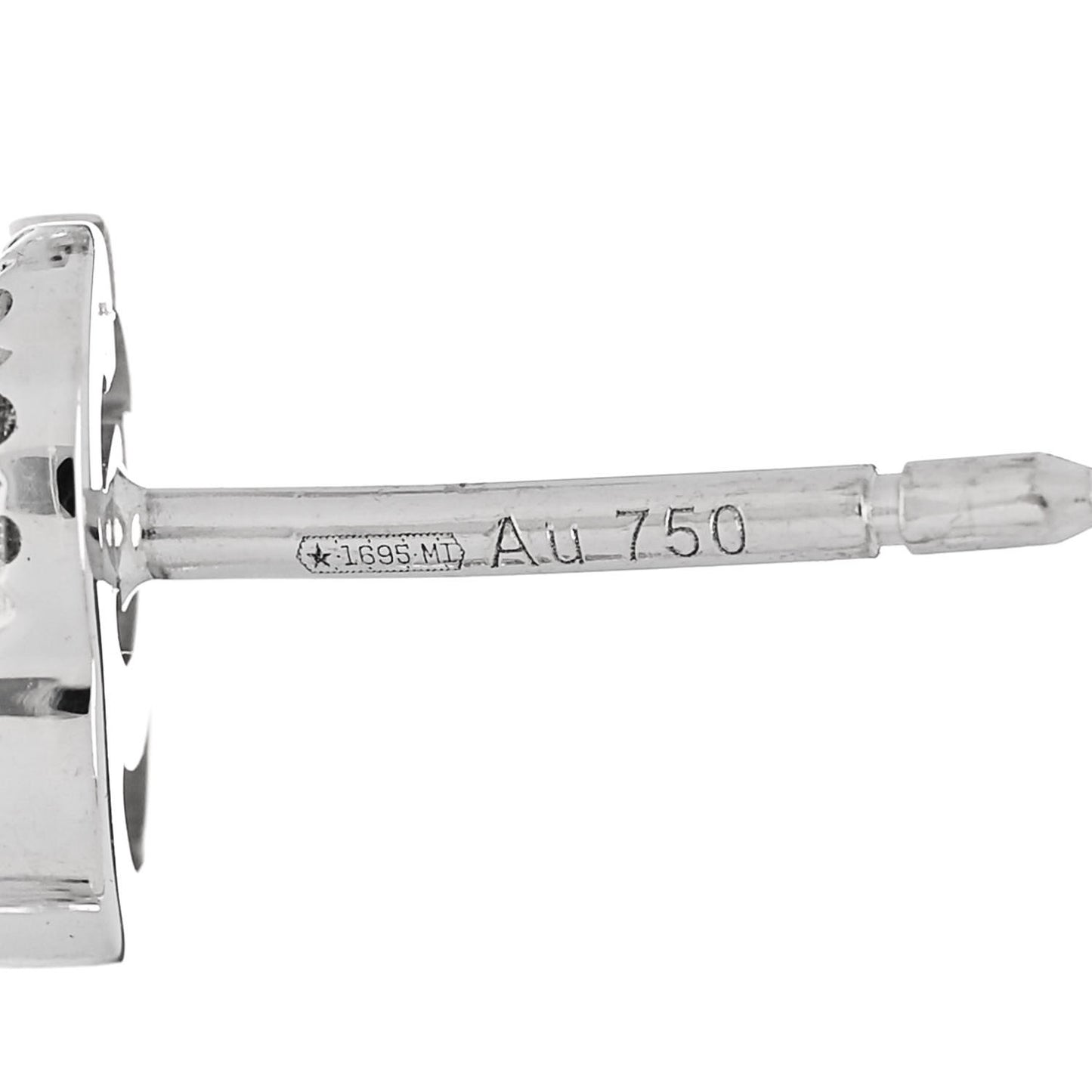 18K White Gold Diamond Running G Earrings