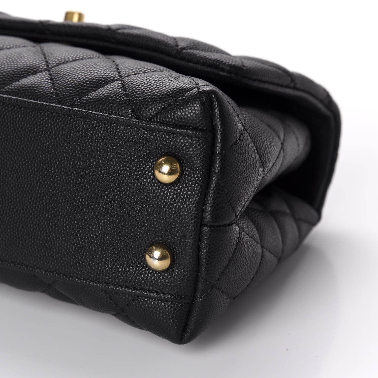 Chanel Caviar Lizard Embossed Quilted Mini Coco Handle Flap Black 6 of 10