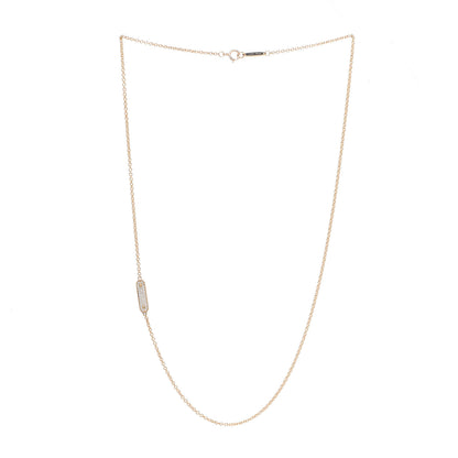 Tiffany 18K Yellow Gold Diamond Tag Chain Necklace 3 of 6