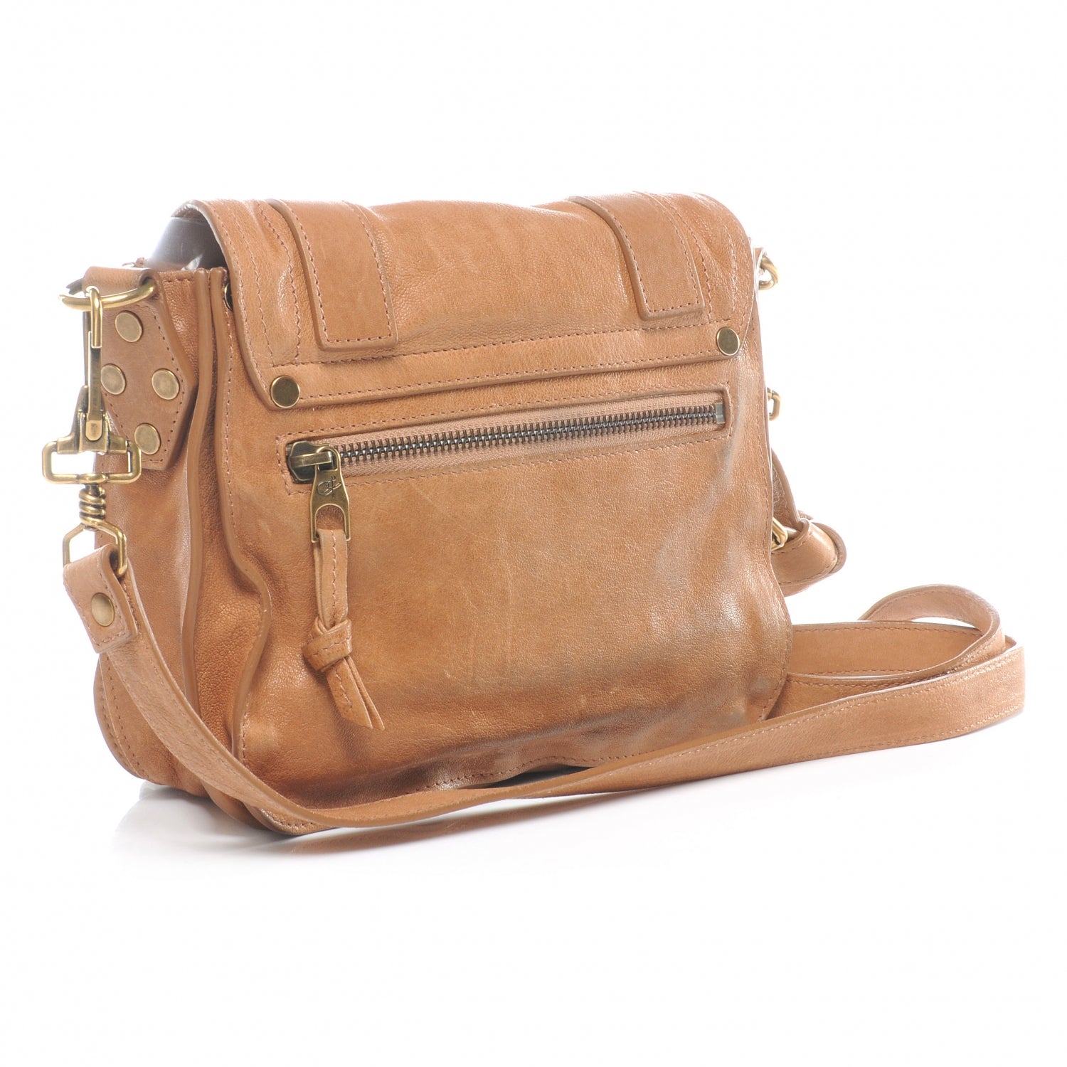 Proenza Schouler Leather PS1 Pouch Messenger Bag Birch 5 of 9
