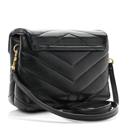 Saint Laurent Calfskin Y Quilted Monogram Toy Loulou Crossbody Bag Black 3 of 11