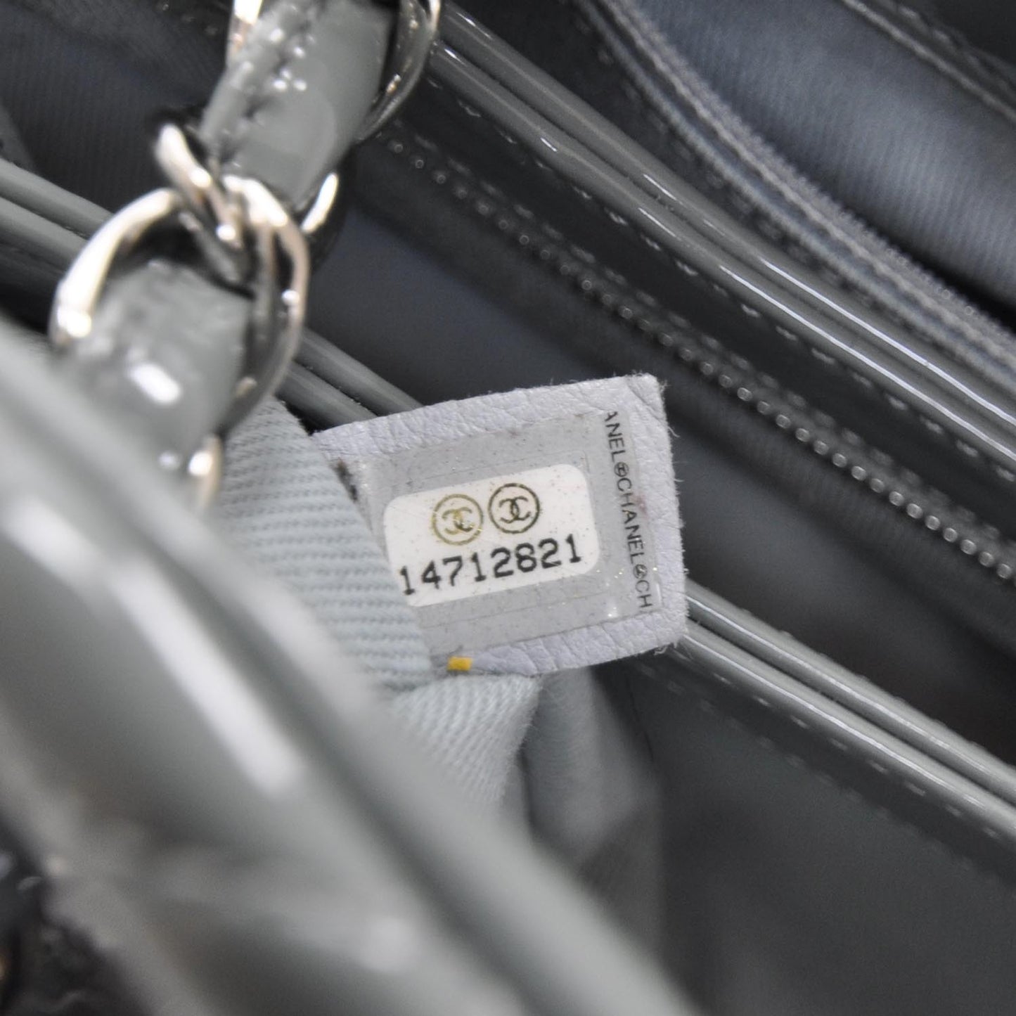 Patent Quilted Small Just Mademoiselle Gray