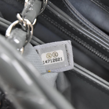 Chanel Patent Quilted Small Just Mademoiselle Gray 10 of 10