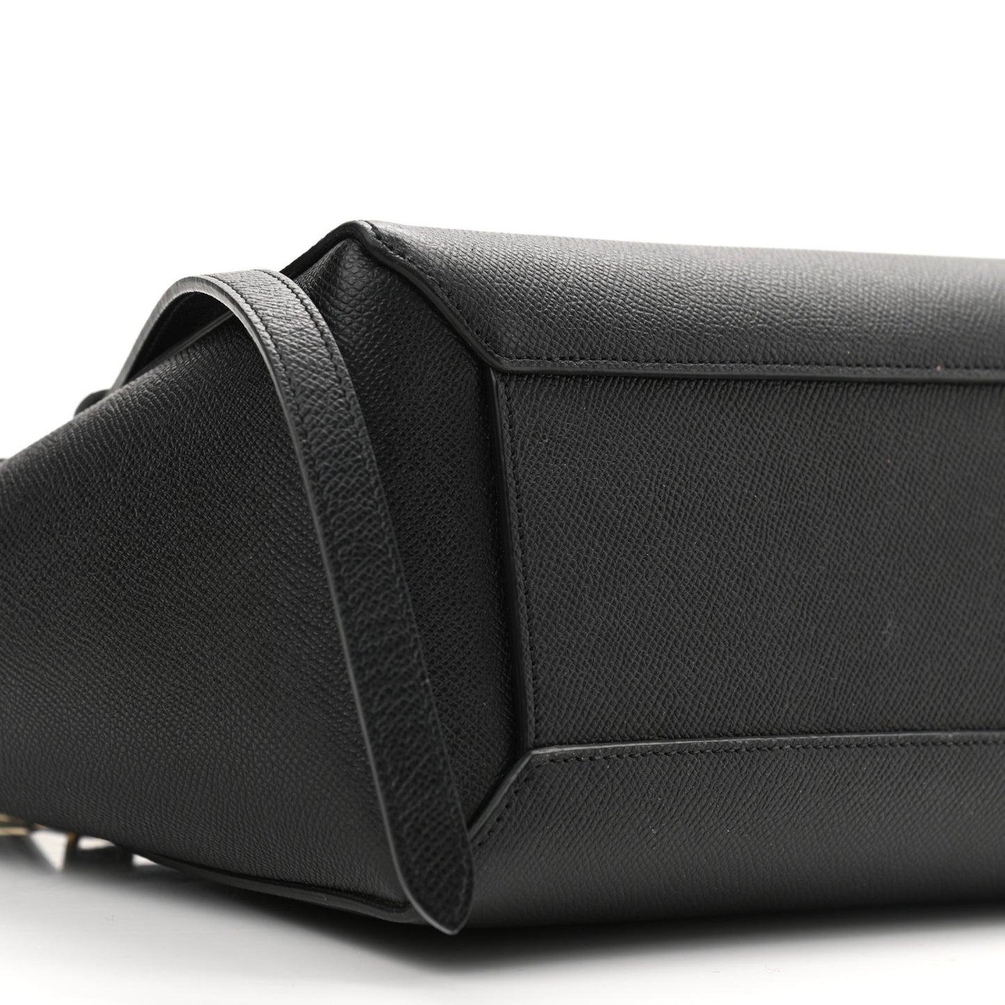 Grained Calfskin Micro Belt Bag Black