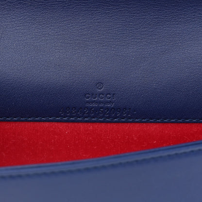 Gucci Velvet Matelasse GG Marmont Mini Bag Cobalt Blue 6 of 12