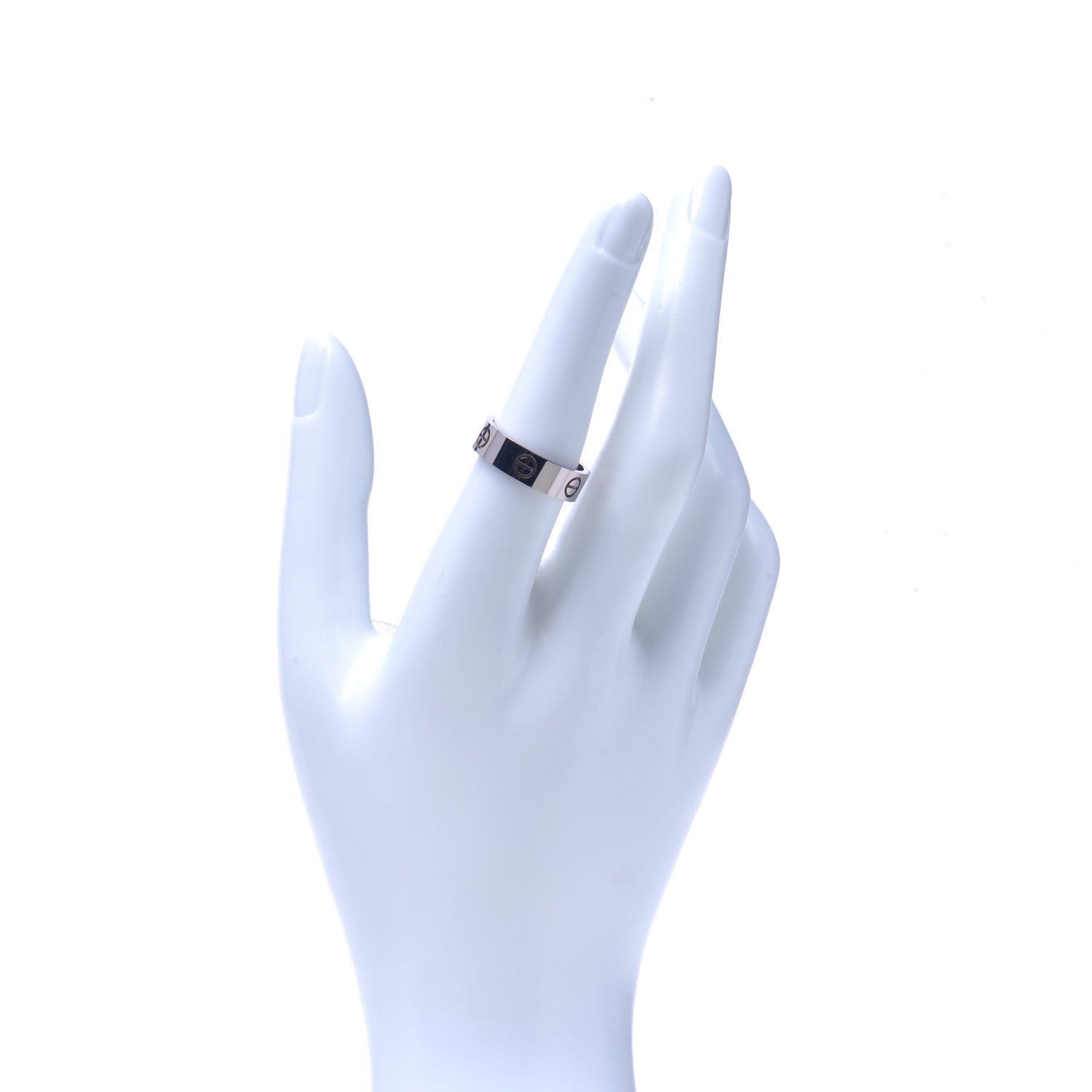 Cartier 18K White Gold 5.5mm LOVE Ring 55 7.25 2 of 5