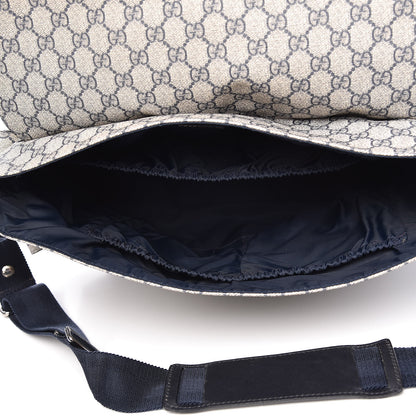 Gucci GG Plus Monogram Messenger Diaper Bag Navy 6 of 17