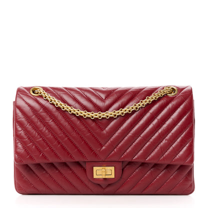 Chanel Aged Calfskin Chevron Quilted 2.55 Reissue 226 Flap Red 1 of 12