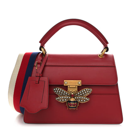 Gucci Calfskin Sylvie Web Small Queen Margaret Top Handle Bag Red 1 of 12