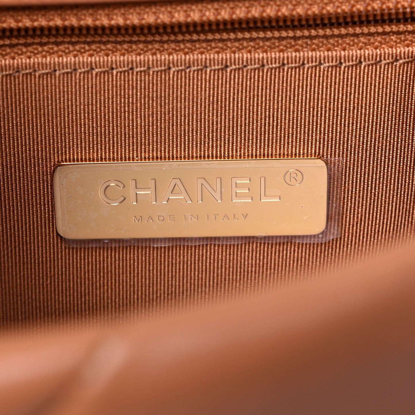 Lambskin Quilted Medium Chanel 19 Flap Brown