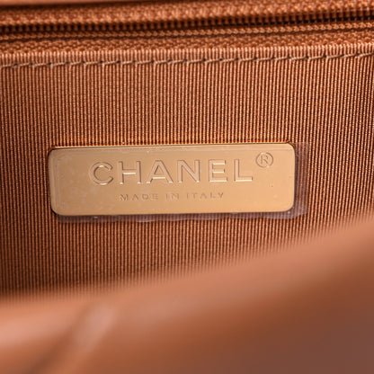 Chanel Lambskin Quilted Medium Chanel 19 Flap Brown 6 of 11