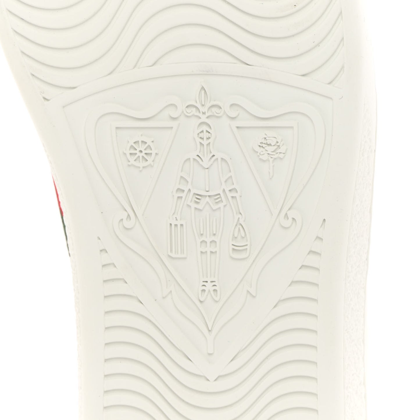 Calfskin Ayers Bee Embroidered Womens Ace Sneakers 36.5 White Green