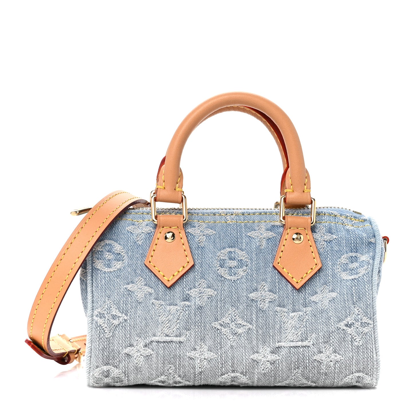 Monogram Denim Nano Speedy Sky Blue