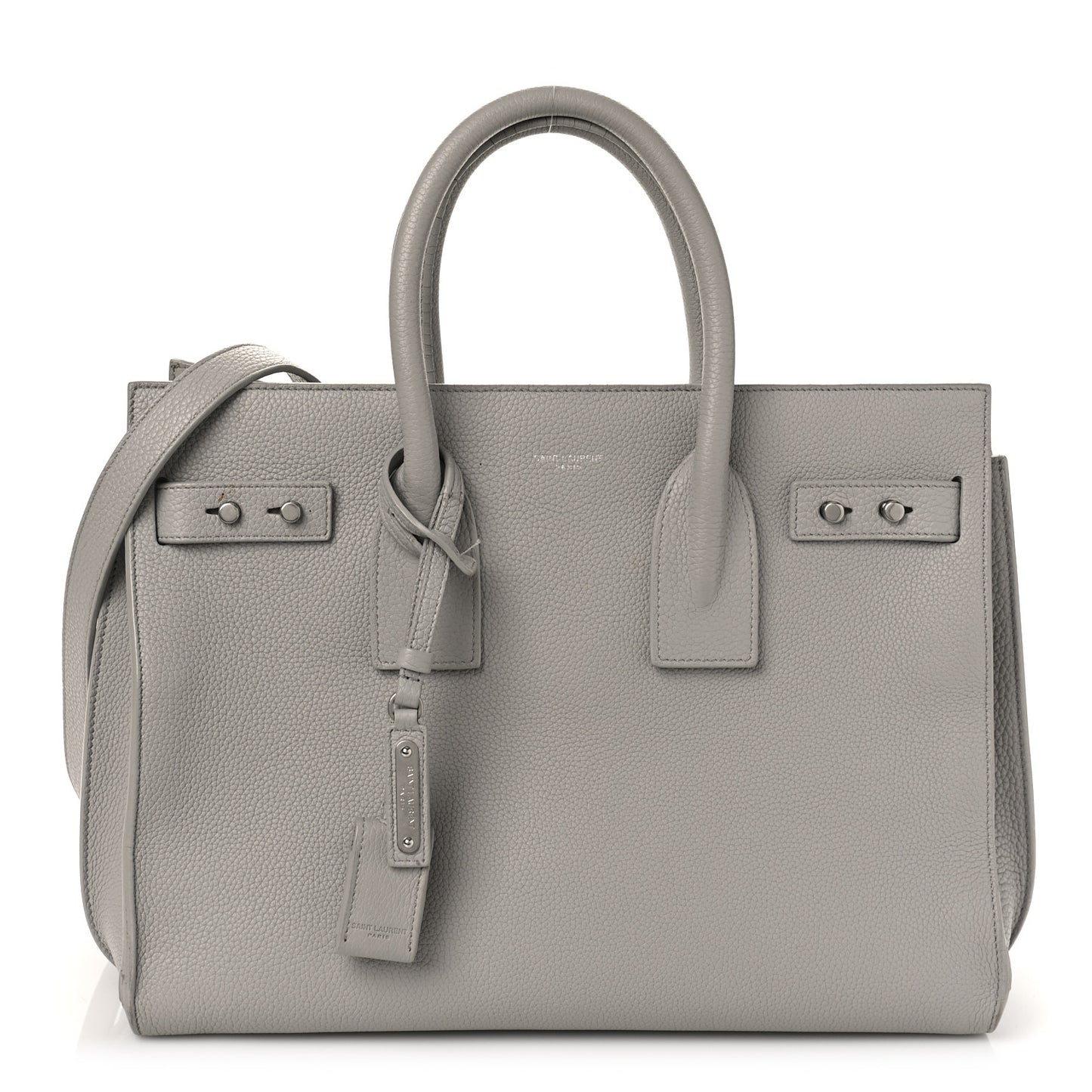Grained Calfskin Small Supple Sac De Jour Mouse Grey