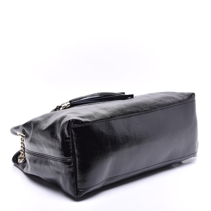 Gucci Patent Medium Soho Chain Shoulder Bag Black 4 of 9