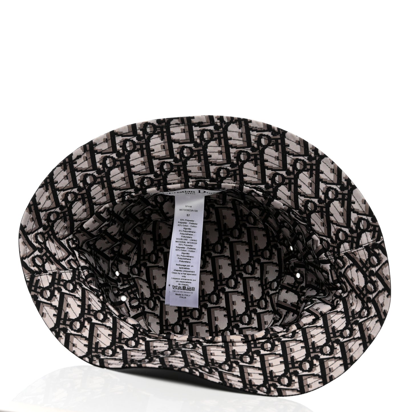 Oblique Reversible Teddy-D Brim Bucket Hat 57 Black