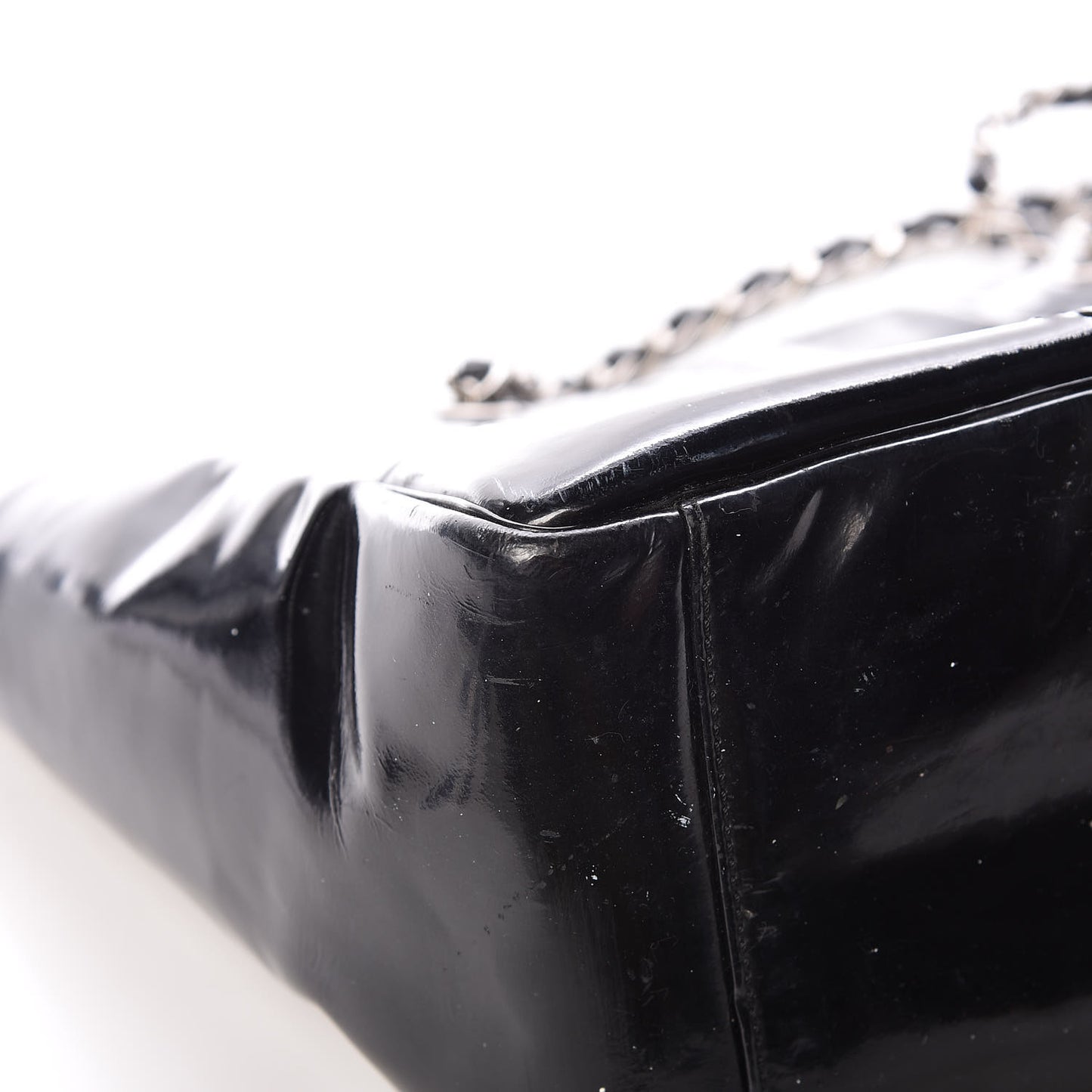 Patent Perforated CC Tote Black