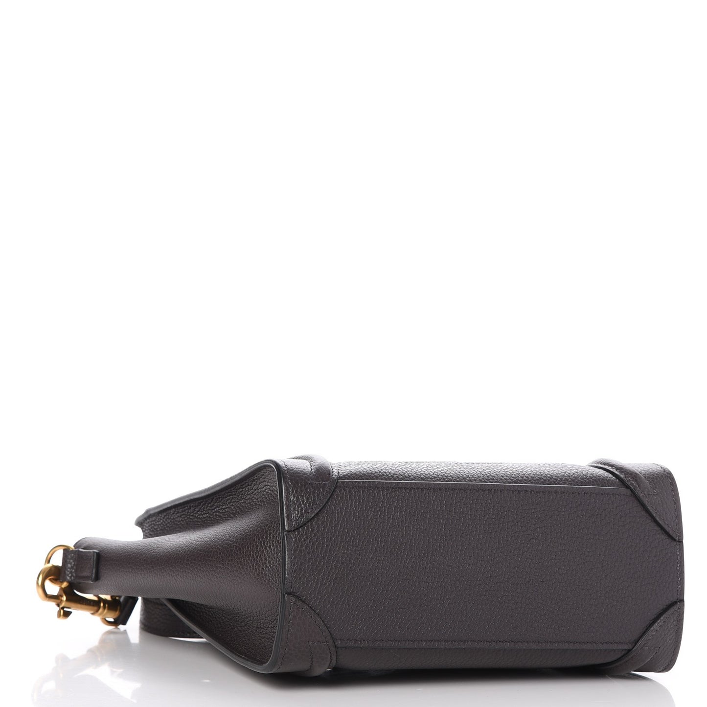 Drummed Calfskin Nano Luggage Liquorice