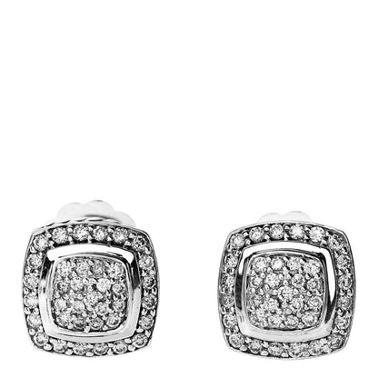 David Yurman Sterling Silver Diamond 7mm Pave Albion Earrings 1 of 4