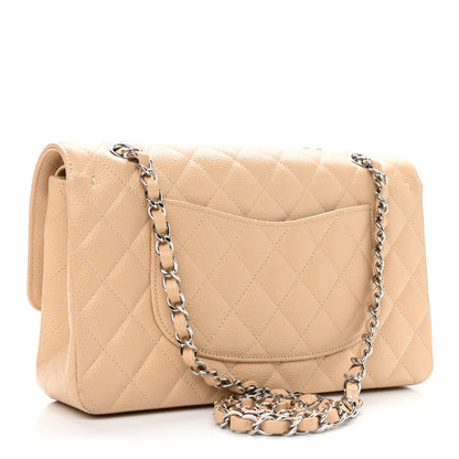 Chanel Caviar Quilted Medium Double Flap Beige Clair 2 of 10