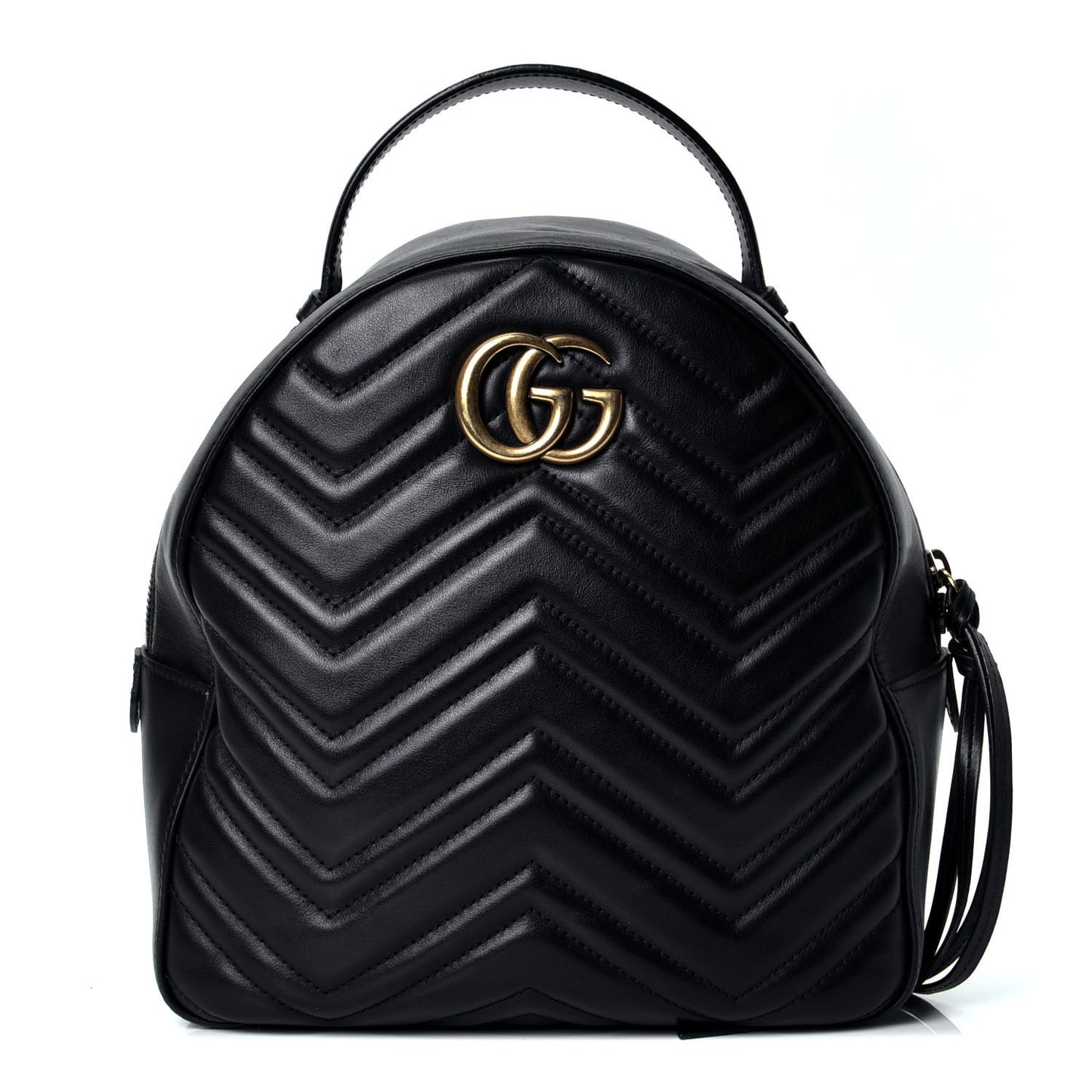 Calfskin Matelasse GG Marmont Backpack Black