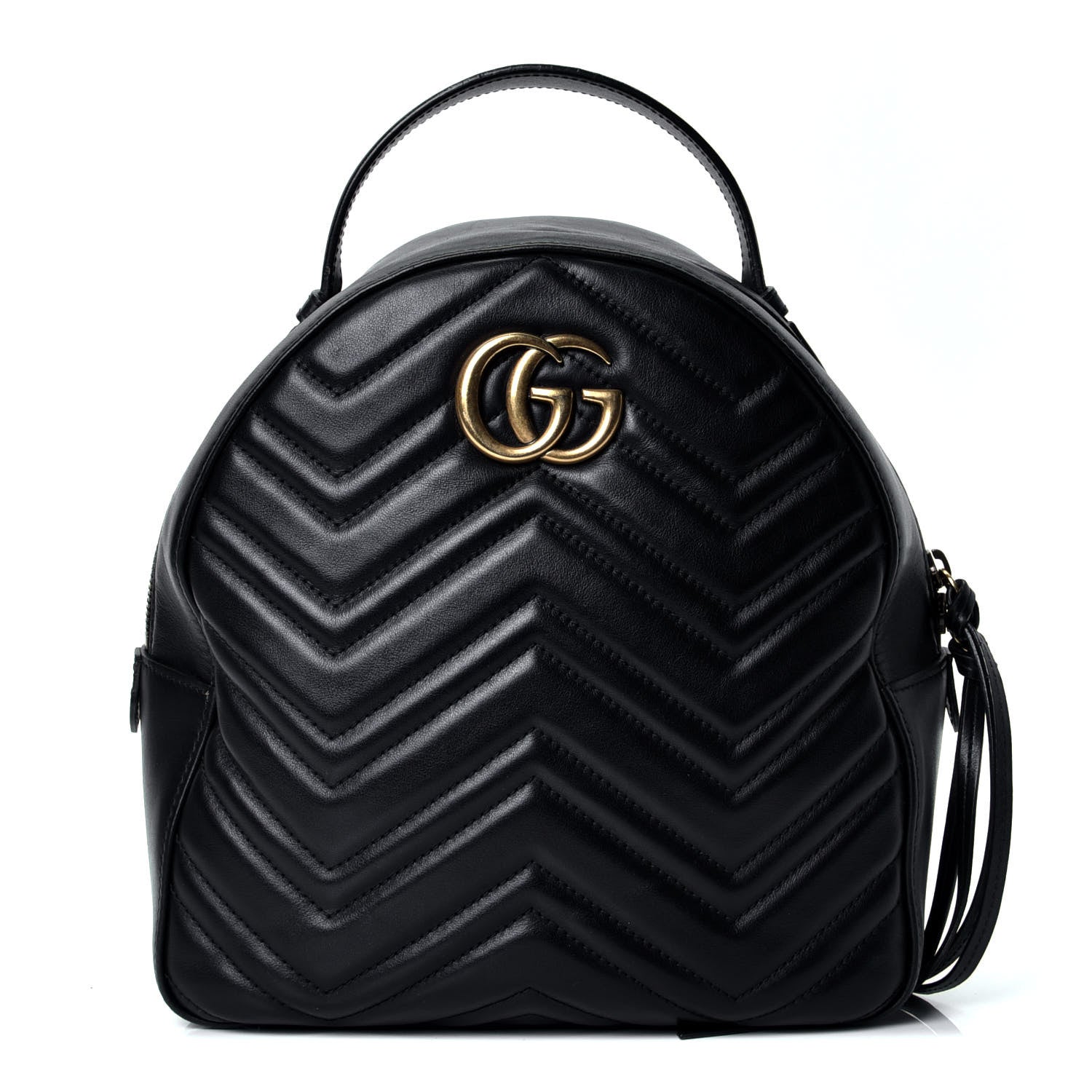 Gucci Calfskin Matelasse GG Marmont Backpack Black 1 of 4