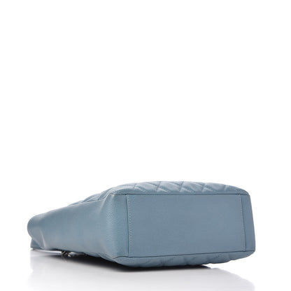 Chanel Caviar Quilted Petit Shopping Tote PST Blue 4 of 10